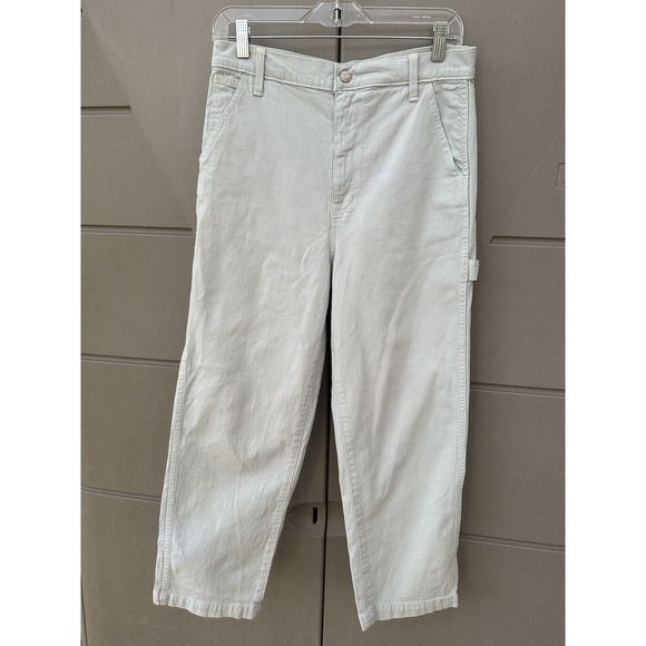 Madewell Women’s Light Blue High Waist Carpenter Pants Size 28 - Picture 2 of 16